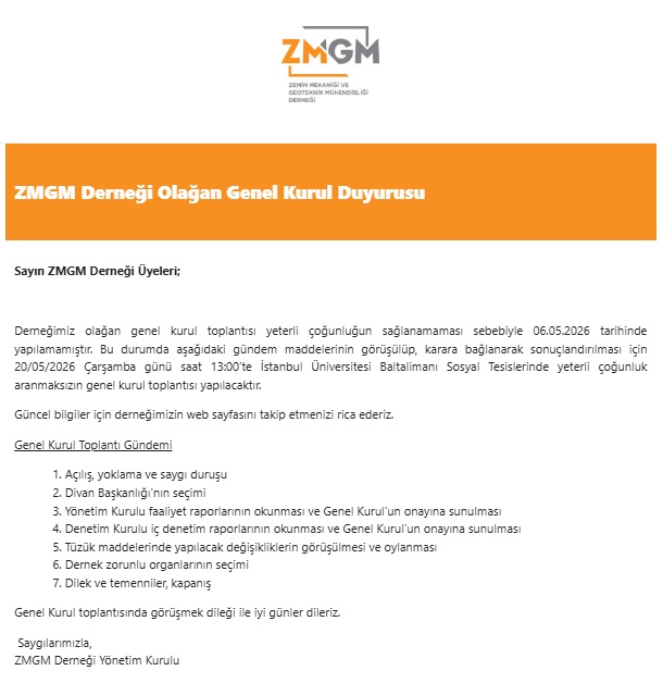 ZMGM Derneği Olağan Genel Kurul Duyurusu -20 Mayıs 2026